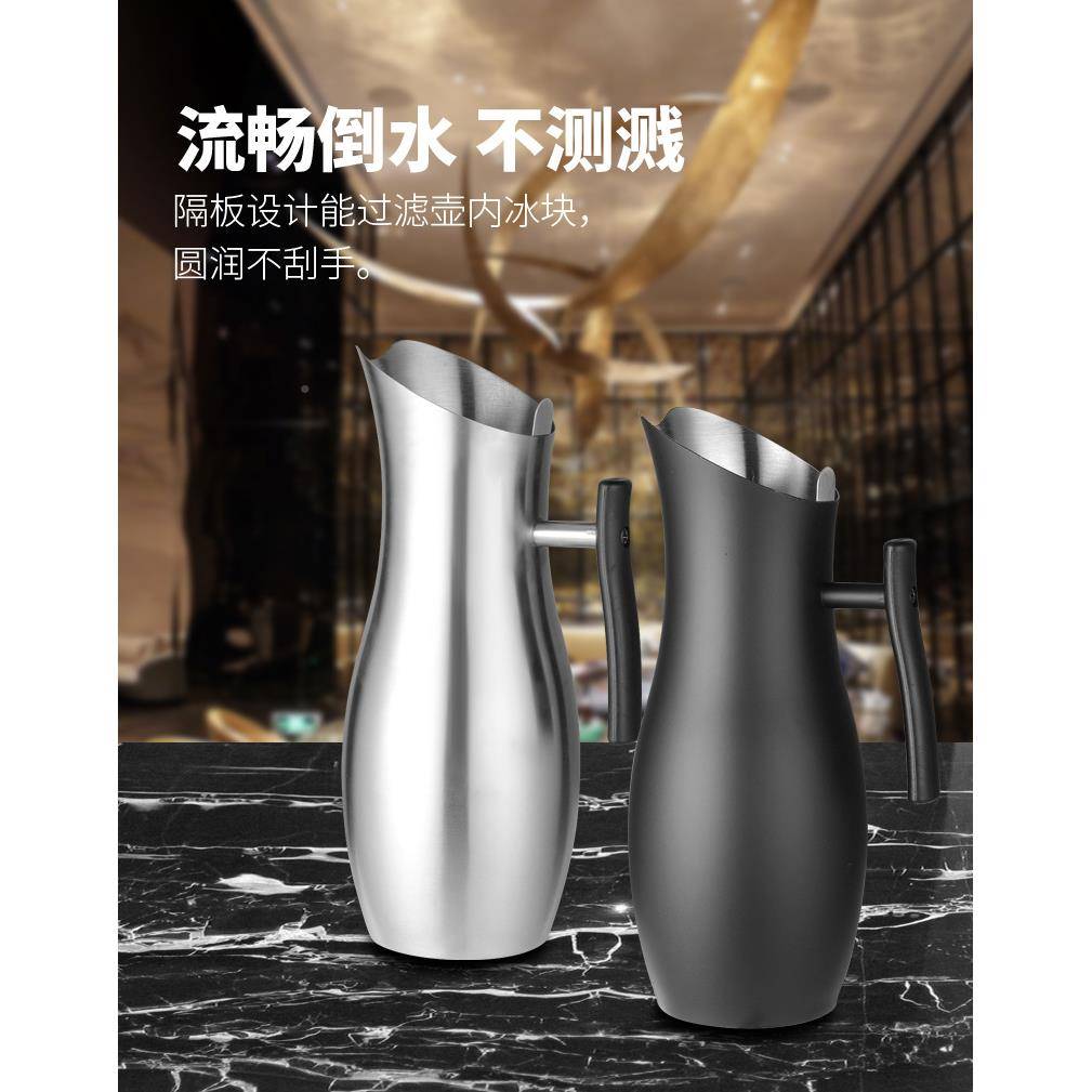 04冷水壶加厚锈不水扎壶餐厅饭店凉水壶钢家KBT用果汁壶3分酒器大