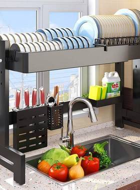 具新款家用厨槽置物架多房功能可伸缩洗碗03331控水池水台面碗碟