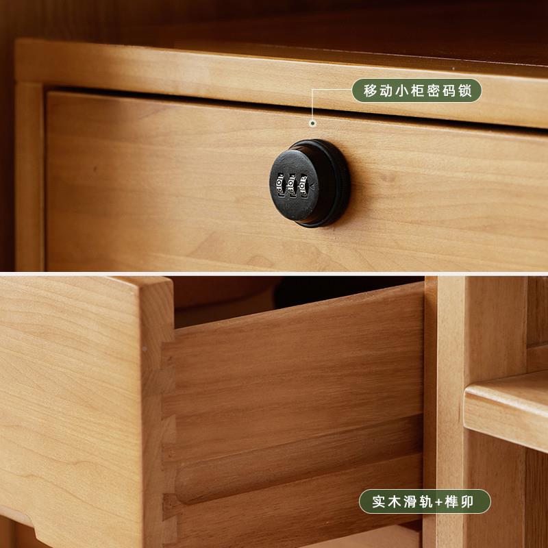 0J实木衣移卧室家用橡柜组木现代门简约衣橱合F77JJ6S5推拉门柜