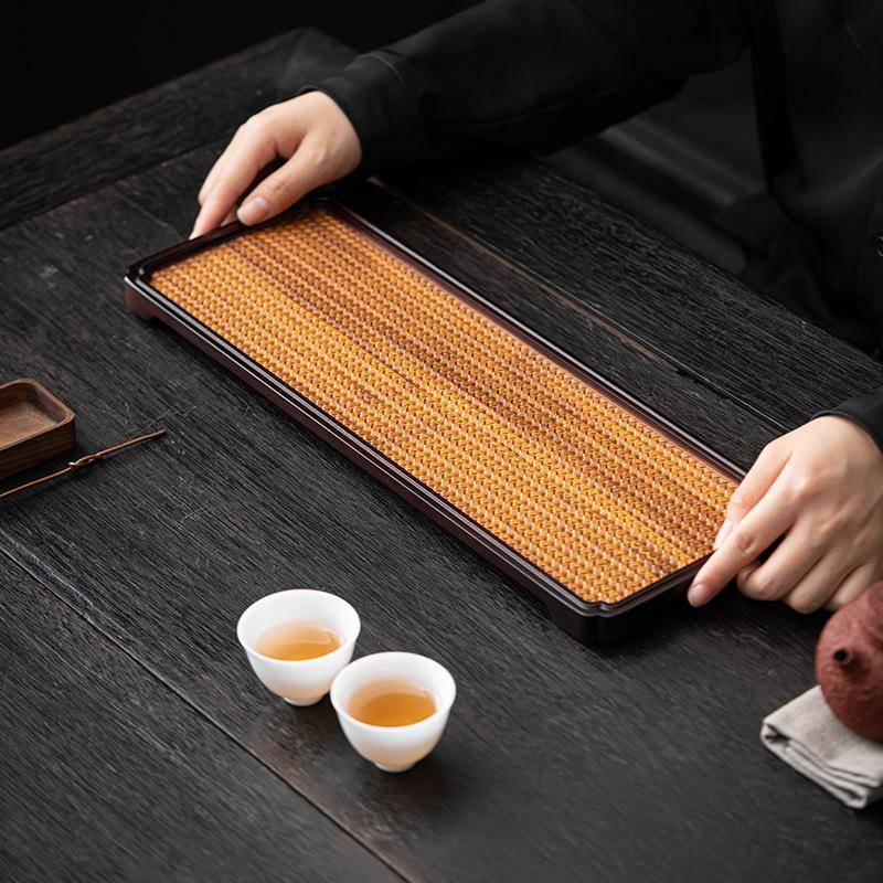 重竹干泡台ali-7259托盘制面竹席茶托壶承家席用小号茶餐盘盘日料