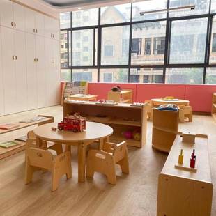 幼儿园儿方童桌椅套装 45育实小桌小桌阅读区宝圆宝家用 托木60