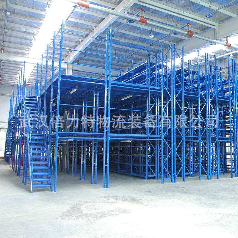 重型工业仓货库阁楼货式架钢结构平GLU二层阁楼台架重型阁楼货架