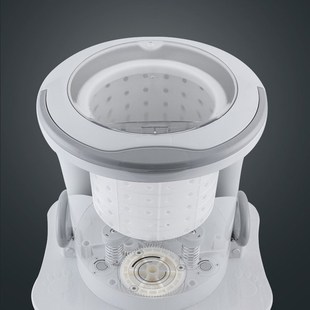 免电手动脱水机学生宿舍小型手拉甩干桶家用绳脚踩手摇洗衣机神器