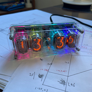 俄罗斯苏联IN12辉光管辉光钟复古怀旧时钟桌面创意摆件家用礼物