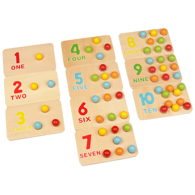 夹珠子训练专注力儿童数字认知手眼协调大中班益智区幼儿园教玩具