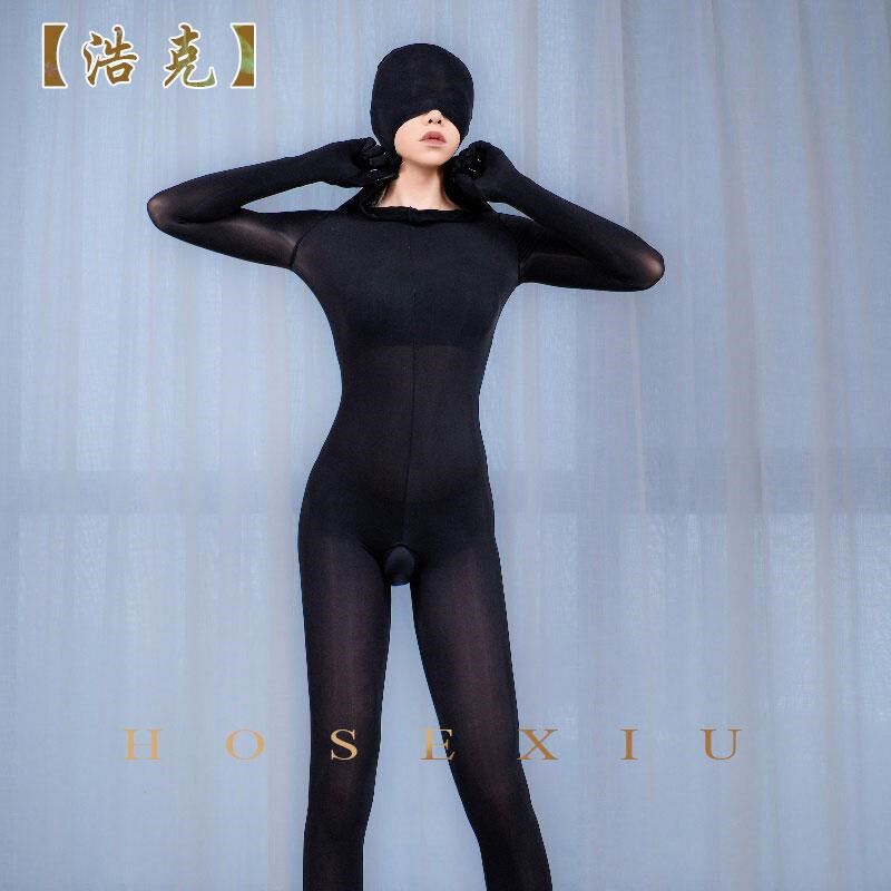 【巨容】薄款马油丝滑912针大码连体可H到300斤手指脚趾头套连身