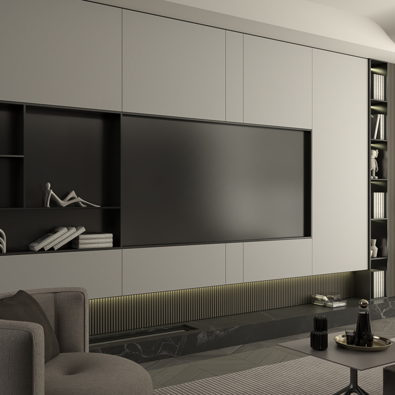 电视不锈钢壁龛嵌入式网红金属置物架定制一体成型极窄卫生间包邮