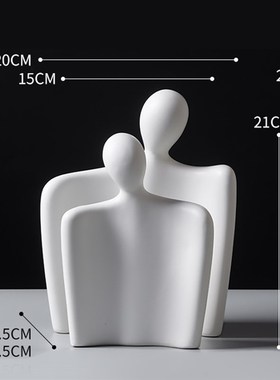 现代简约抽象人物摆件家居饰品情侣客厅玄关新婚礼物乔迁新居礼品