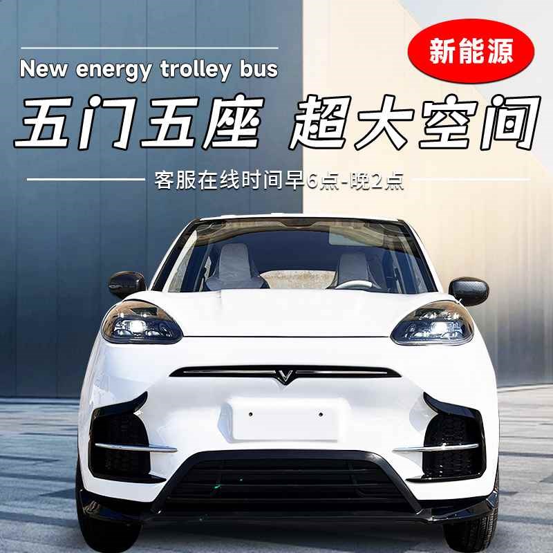 电动四轮家用代步车新能源老女士小型代步成人油电两用全封闭低速