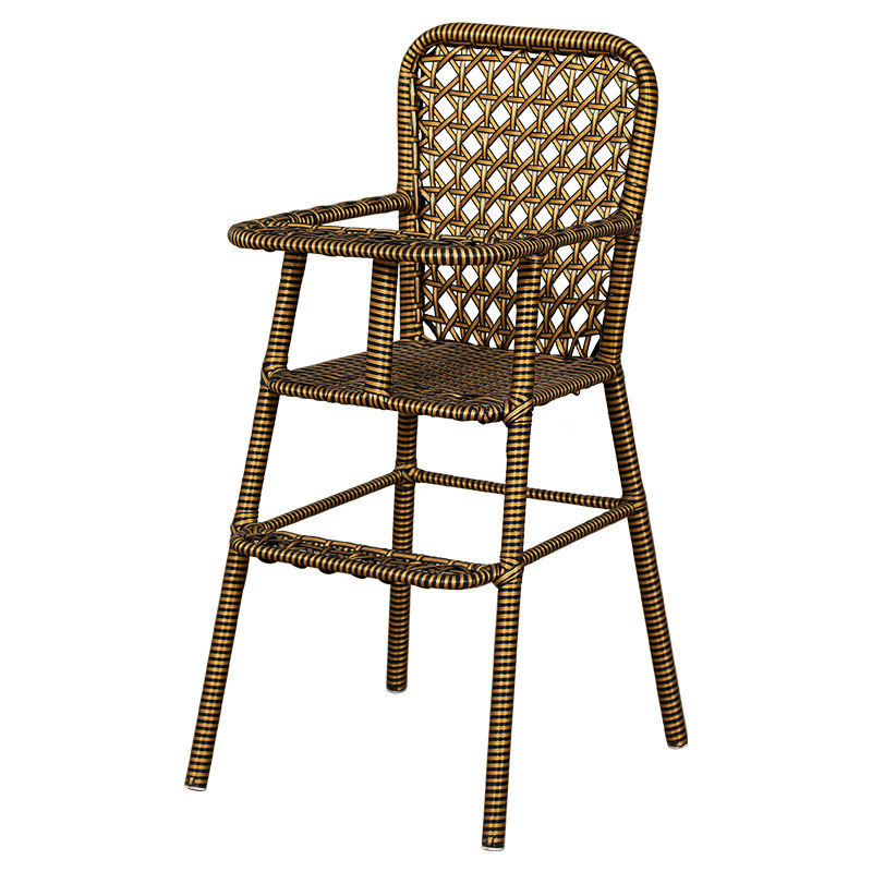 宝宝餐椅儿童餐椅婴儿坐椅1-5岁多功能酒店仿藤编宝宝吃饭桌椅