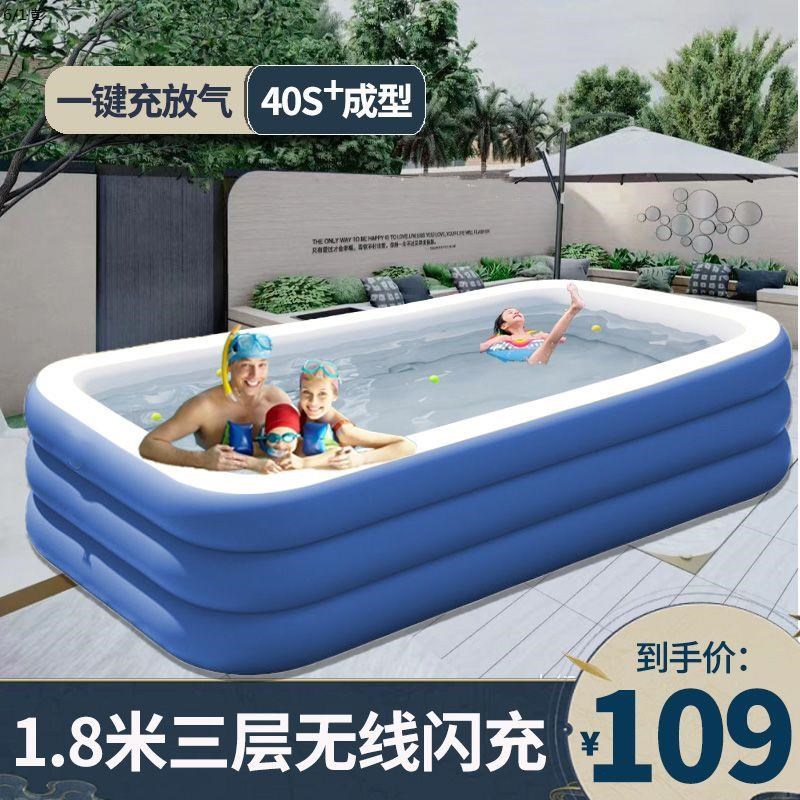 充气游泳池儿童家用大型加厚加大号充气水池折叠宝宝海洋球池成人