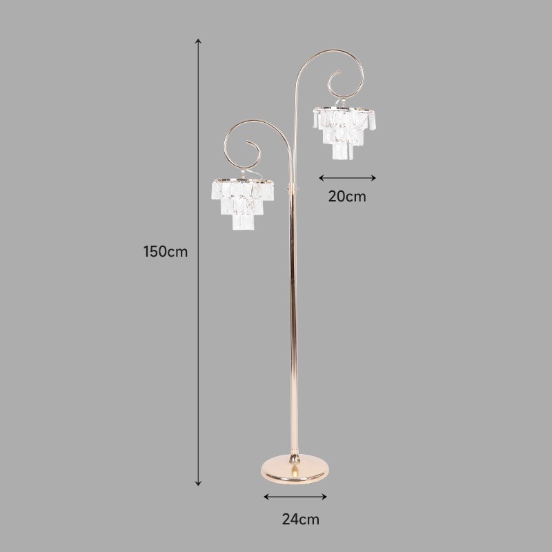 新款婚礼堂欧式铁艺三头水晶吊灯婚庆道具灯两头冰晶路引布置装饰
