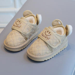 宝宝冬天棉鞋男宝1一4岁半冬季软底雪地靴加绒加厚鞋子女儿童短靴