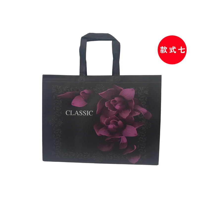 黑玫瑰男女服装店k手提袋购物无纺布袋小中号可装皮草礼品定做log