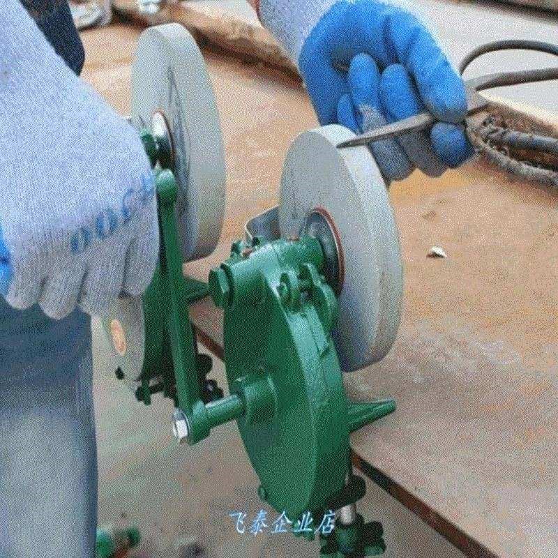 定制磨机轻型磨4寸手摇r砂轮机 小型 家用 台式方便手动硬高6寸