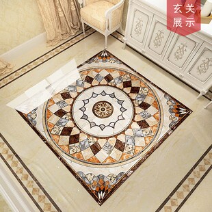 新款拼花地砖客厅地板砖走廊过道玄关抛晶砖瓷砖拼图入户防滑耐磨