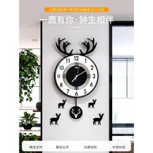 家用简约现代时尚 创意钟表客厅挂钟2022新款 轻奢高档大气挂墙时钟