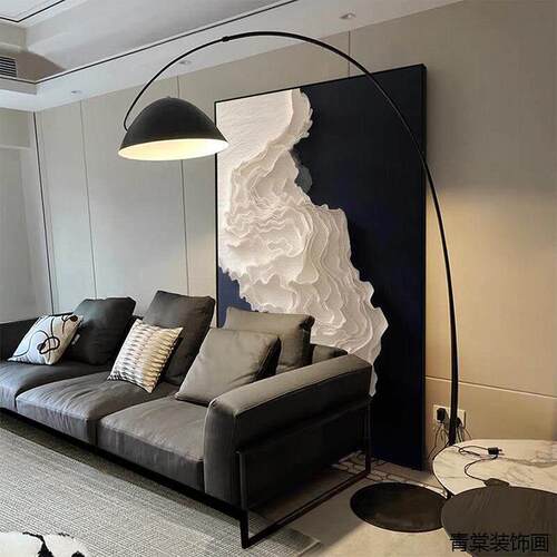 现代抽象艺术装饰画意式极简玄关挂画客厅背景墙大幅落地画挂画