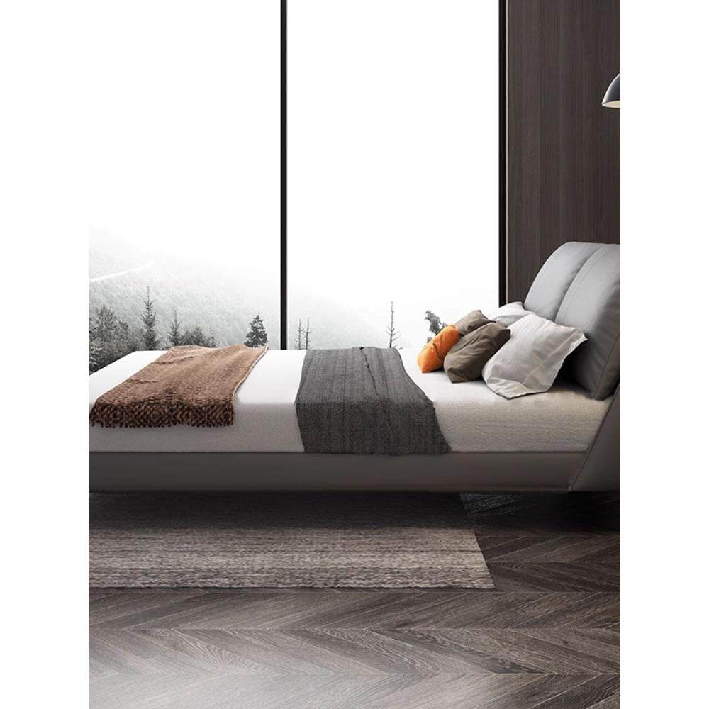 牛皮床头软袋靠垫床缝填充高防撞修改人工床罩大枕头羽绒填充