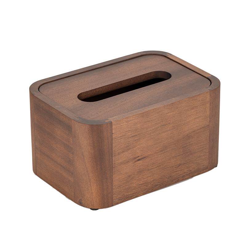 中式抽纸盒南美胡桃木遥控器收纳盒茶几多功能纸巾盒家用客厅摆件