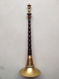 高档黑檀唢呐 实心唢呐针纯铜乌木唢呐碗上好原木收藏易吹唢呐