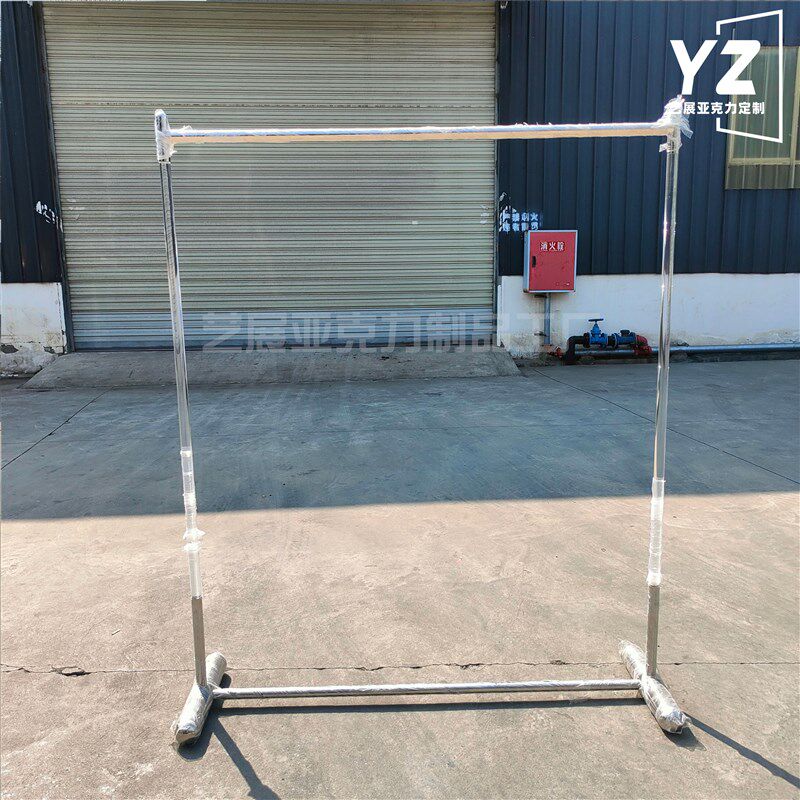 亚克力定制落地挂衣架服装展示架帽F子陈列架不锈钢货架透明展架
