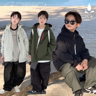 【尖子生】源源家童装2025新款春装男童外套儿童连帽上衣男孩洋气