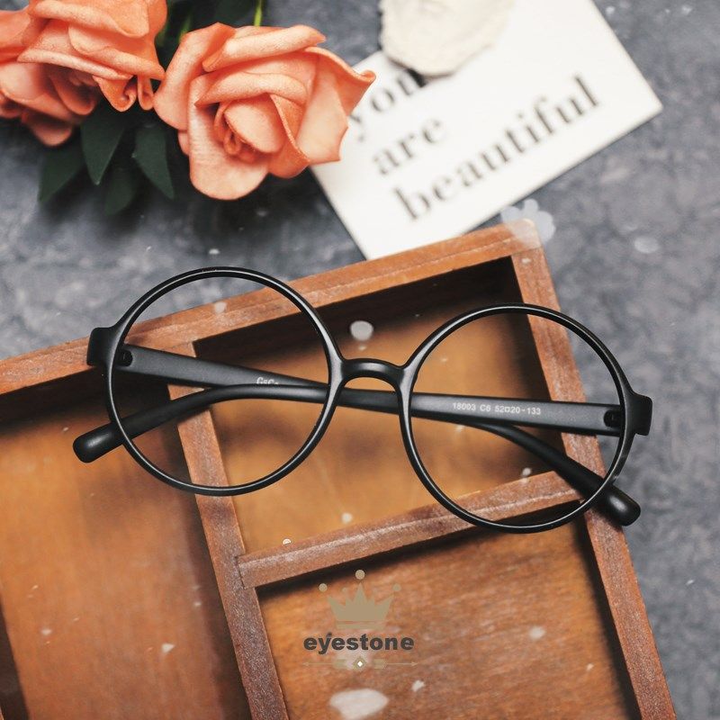 黑色眼镜女无镜片圆框黑框复古眼镜框平镜女款无度数时尚素颜神器
