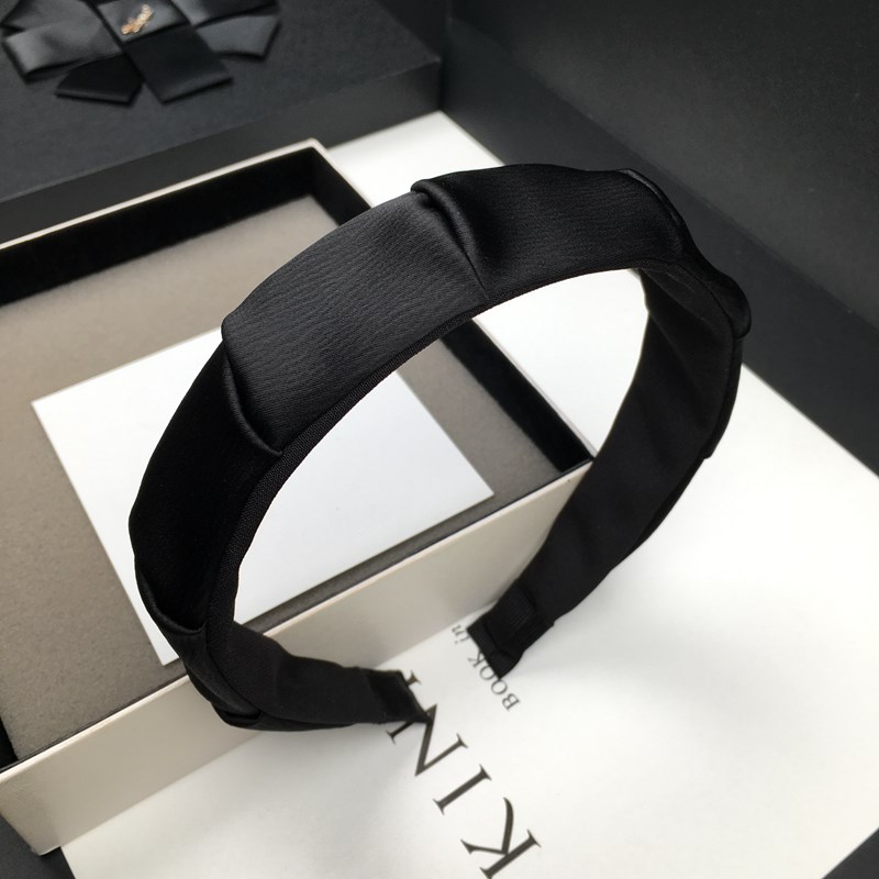 黑色发箍女高级感褶皱发卡日韩简约气质百搭头箍2024新款发捆发饰