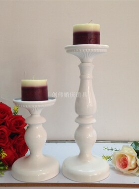 创意简约欧式铁艺k烛台家居客厅装饰摆件浪漫西餐桌布置蜡烛台852