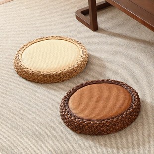 藤编坐垫蒲团地板客厅卧室地H上坐墩懒人家用打坐禅修垫 米日式