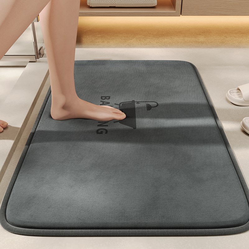 浴室防滑垫加厚简约吸水垫耐脏耐磨软脚垫子卫生间地垫厕所门口垫