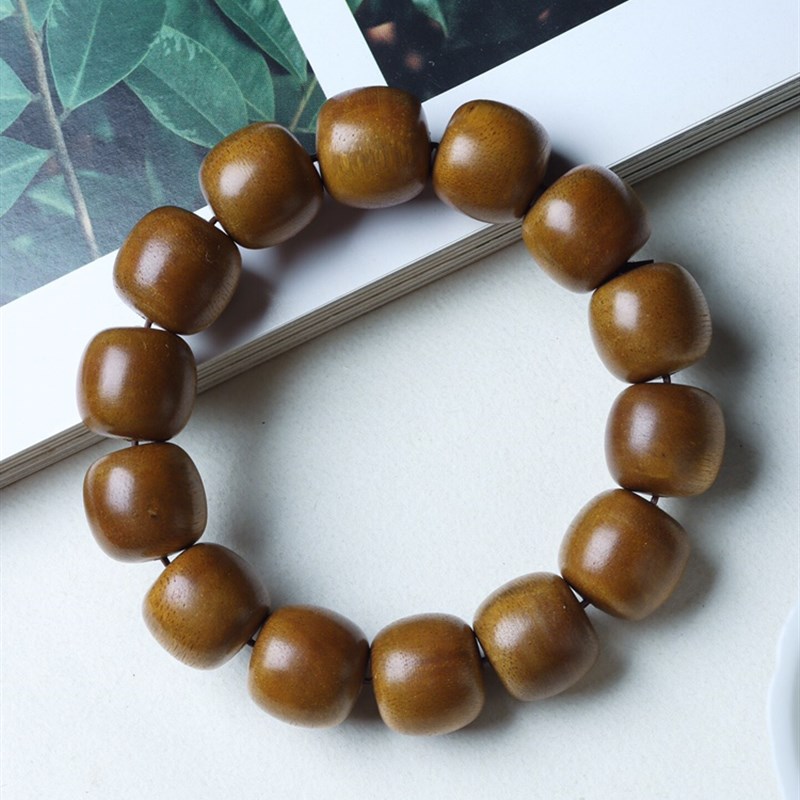 加里曼丹沉香手串1.6cm男女款佛珠手链16克左右老料软丝沉香木质