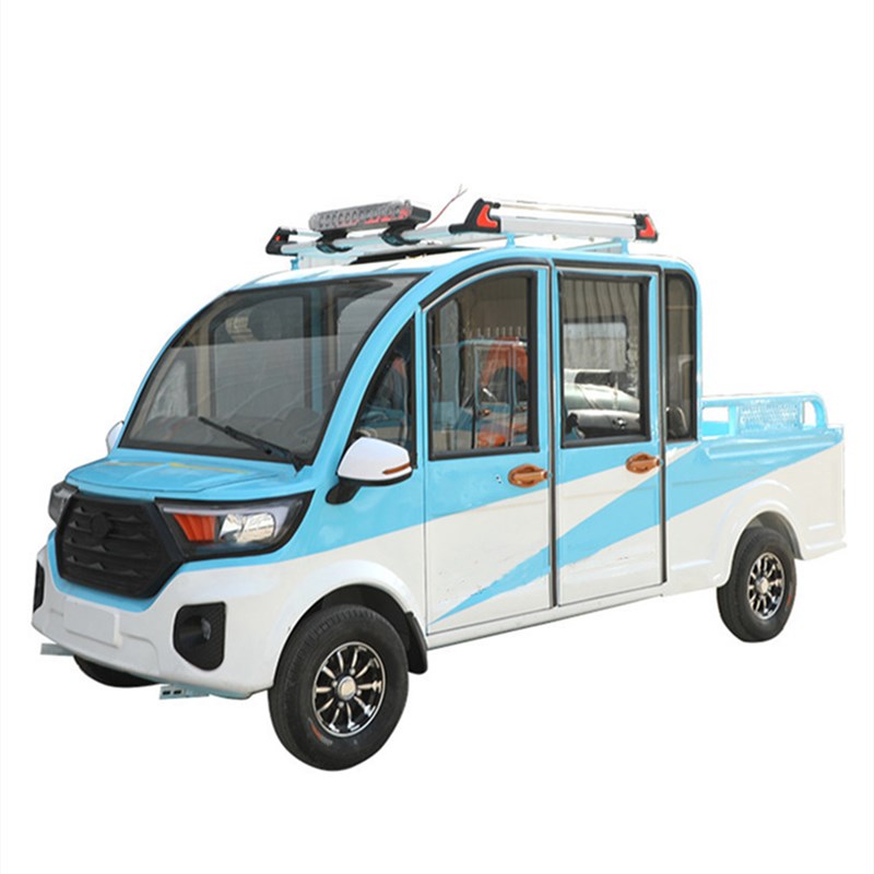 四轮电动代步车成人新款油电两用新能源四座家用接送孩子电动皮卡