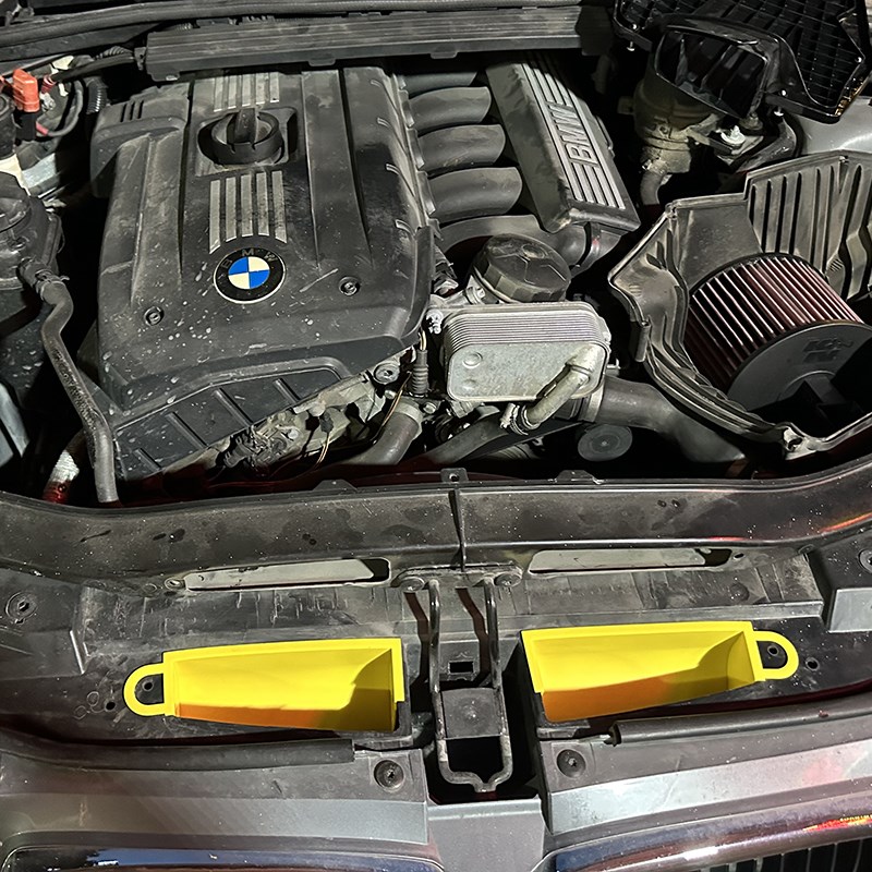 宝装饰马E90E91E92E93E84进气口空气套件系统改装冷风进气导风板