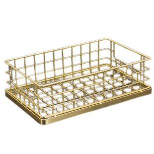 ins金色化妆品收纳盒桌面放护肤品面膜整理架浴室置物架收纳盒子