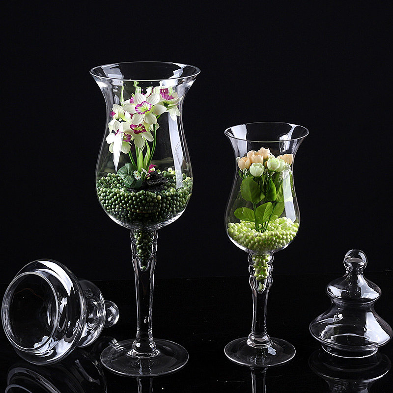 欧式糖果罐玻璃瓶非密封储物罐订婚甜品台摆件婚庆道具装饰品糖缸