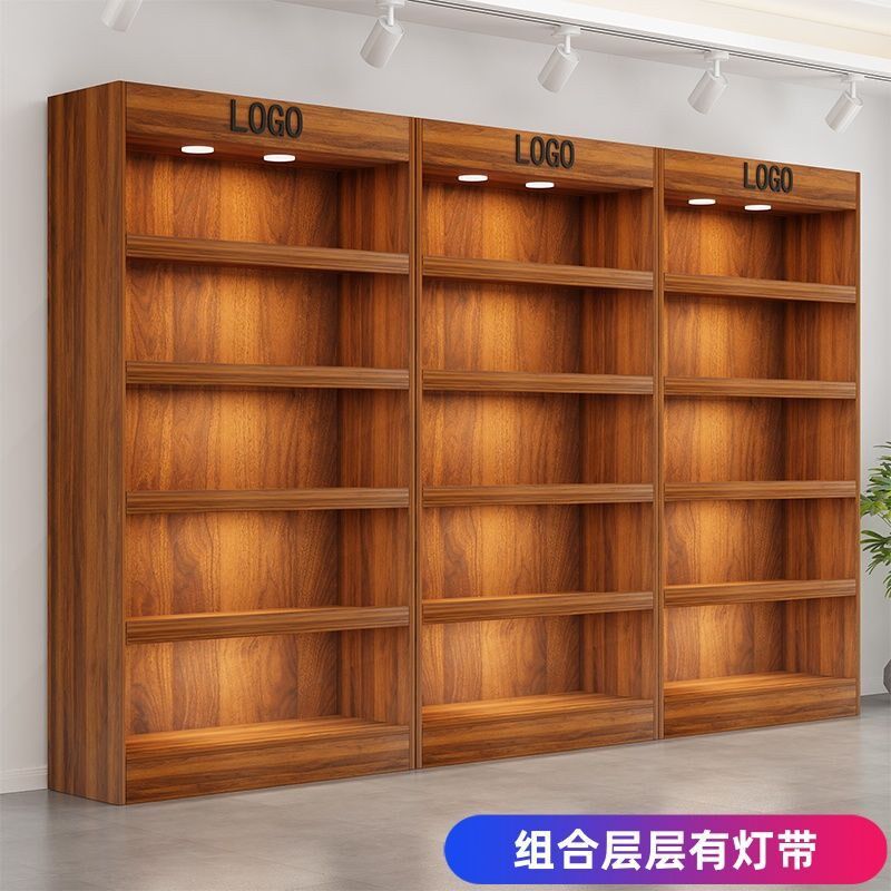 饭店酒柜靠墙商用展示柜超市商品展示架多层P置物架货架展架货架