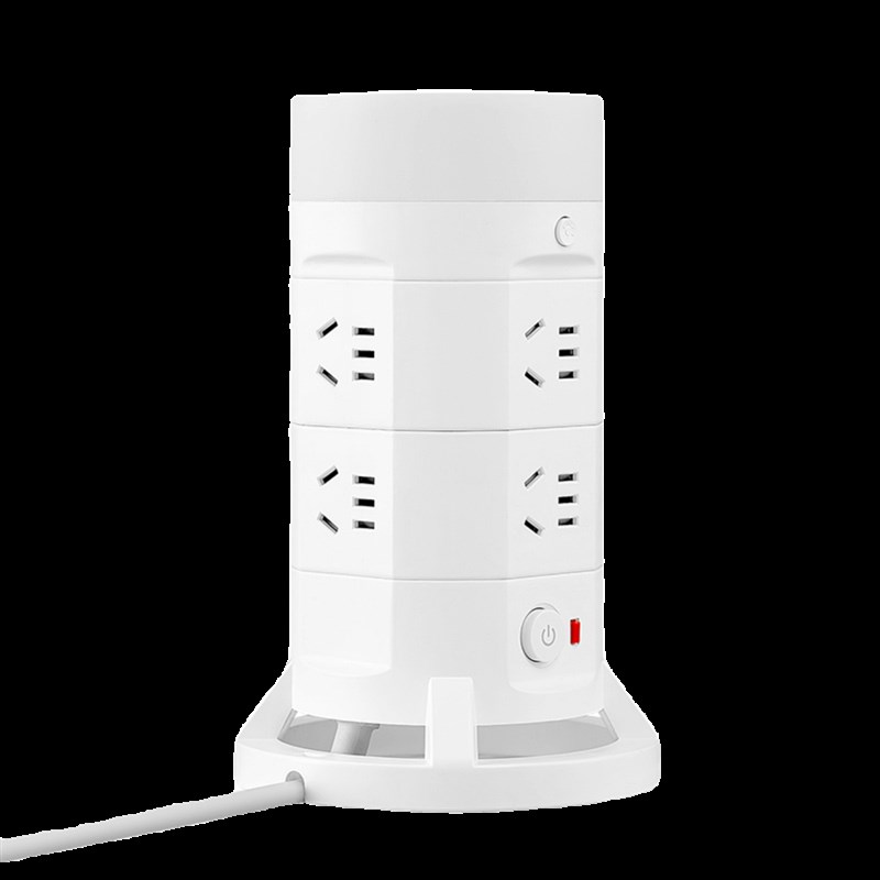 公品牛立式魔方插排插板带线办公家用接线板拖线板防过载插座