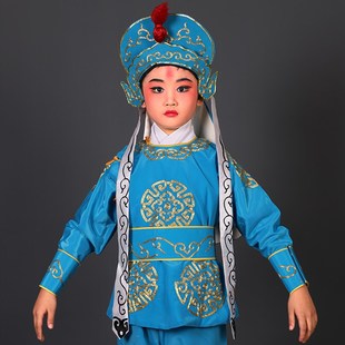 京剧儿童男兵衣戏装戏服古装舞蹈演出民族服装 儿童武生小兵龙套