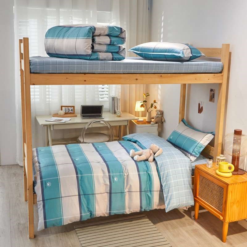 学生宿舍六件套全棉被褥套装学校单位上下铺三件套床品133x72