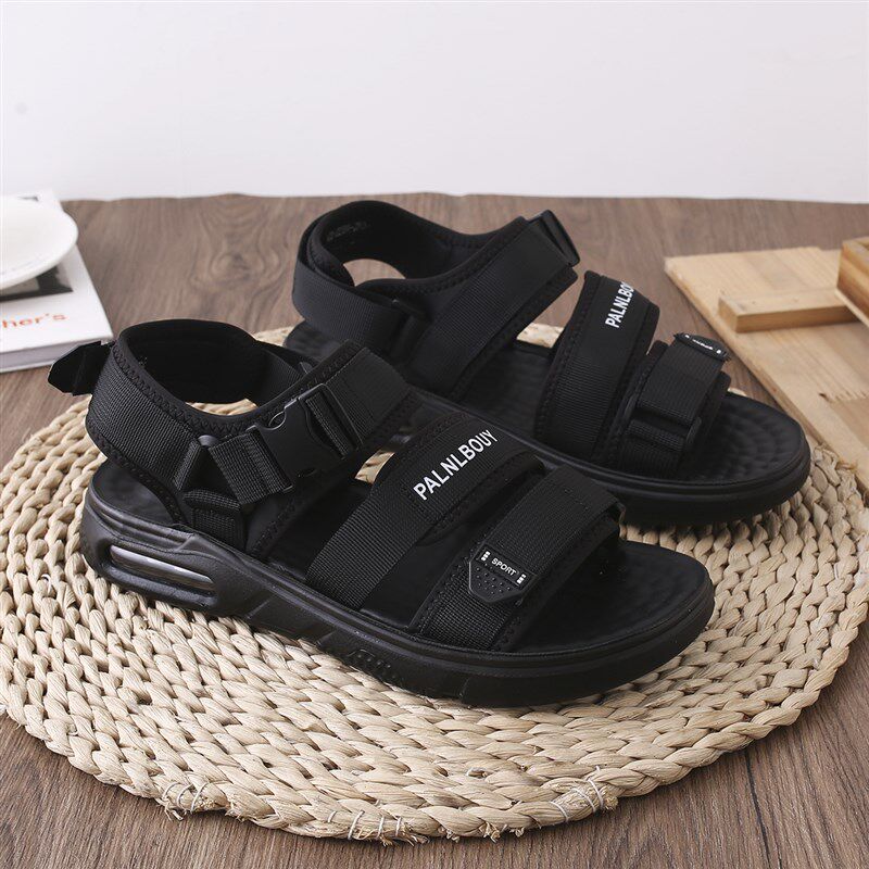 夏季凉鞋魔术贴耐弯折耐磨大底时尚休闲沙滩鞋男士运动软垫凉拖鞋