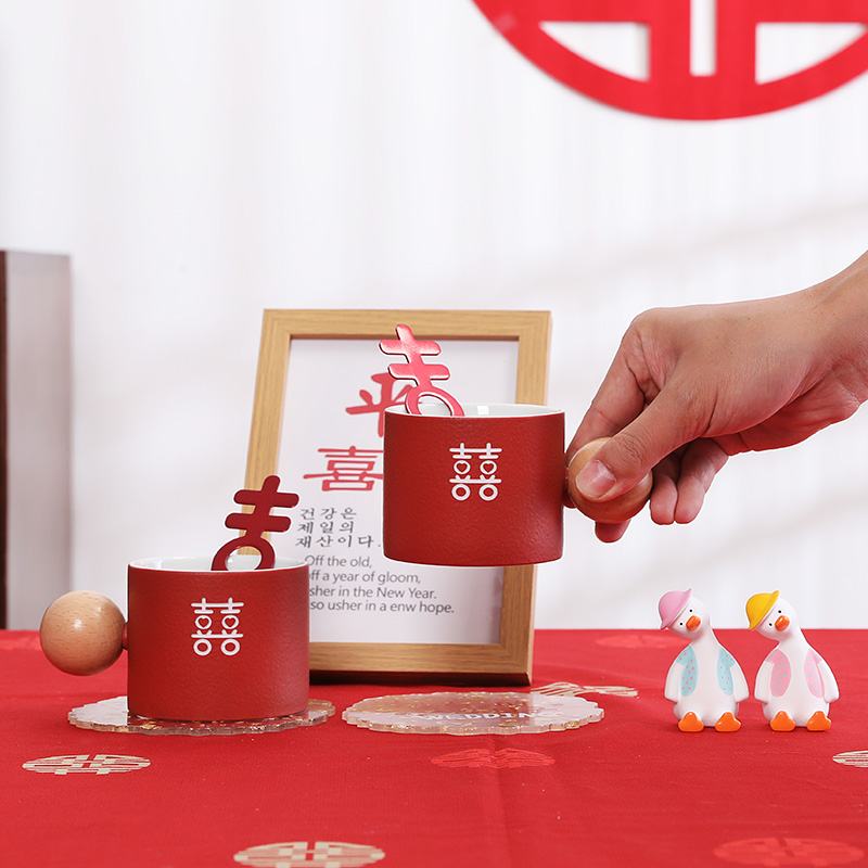 送闺蜜的结婚礼物送姐妹订婚礼品送新人L新婚夫妇喜杯子套装实用