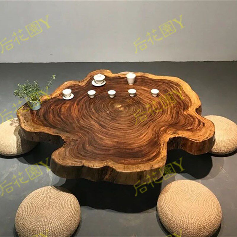 天然木根雕摆件枯木n风化木陈化料底托底座原木年轮木片茶杯茶壶