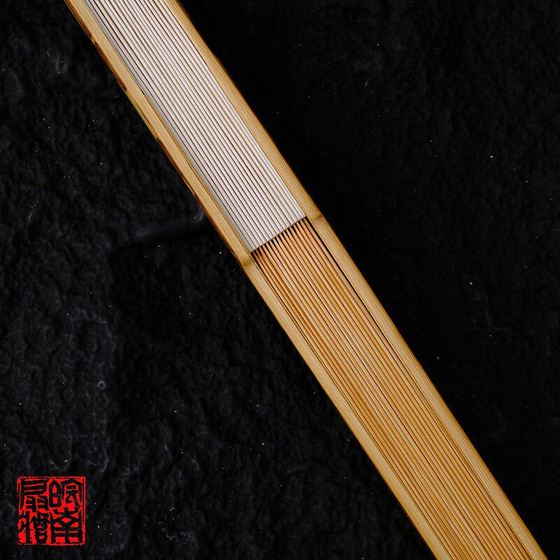 皖南扇庄9.5寸18方梅妃竹折扇苏工花斑竹扇骨文玩扇男士夏季扇子