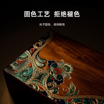 胡桃木首饰盒新婚礼物五金手串中式高级结婚实木收纳盒子带锁木质