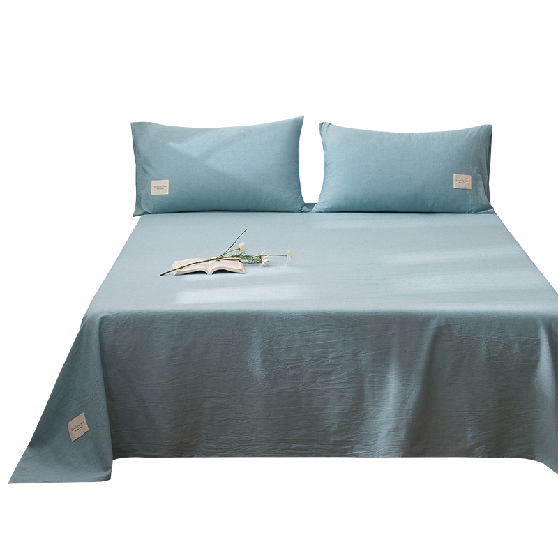 全棉床单单件加厚学生宿舍单人被单双人床1.8m三件套日式纯色