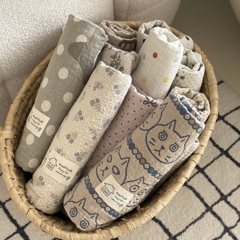 INS博主风安心棉枕巾全棉纯棉四层纱布枕套盖巾一对装成人枕芯皮,床上用品,枕巾,淘宝优惠券,粉丝福利购,淘宝优惠卷