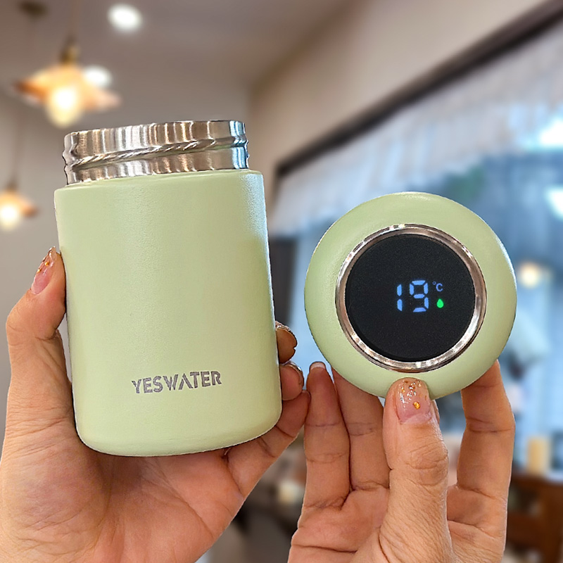 迷你智能显温保温杯女生小巧便携带茶隔水杯小型茶水分离泡茶杯子