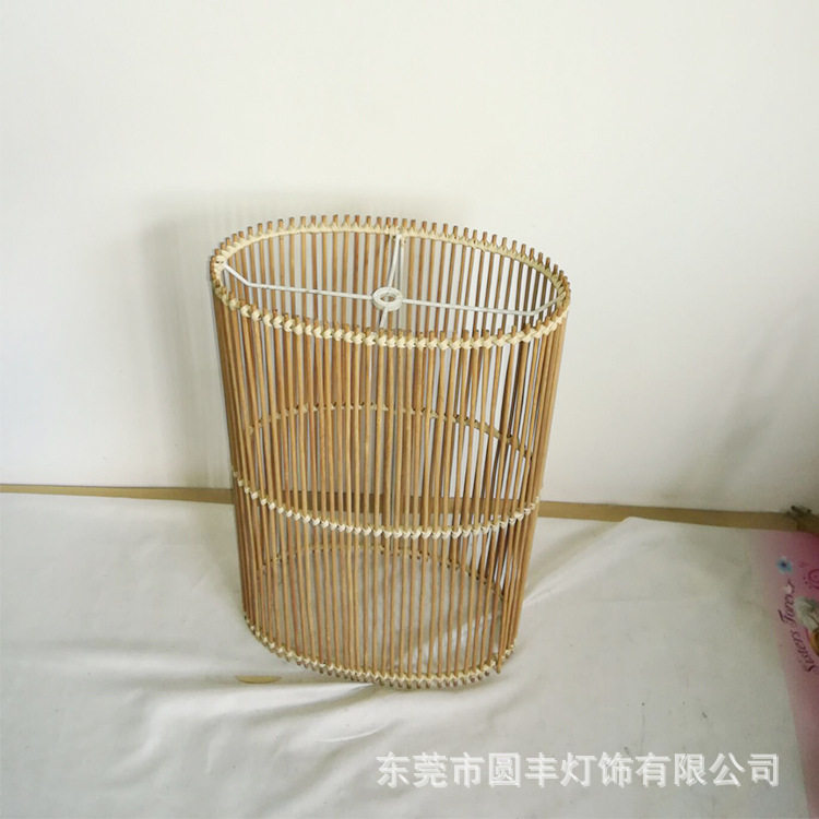 手工竹编吊灯灯罩 田园竹编灯藤艺单头灯罩竹编工艺品可特制批发